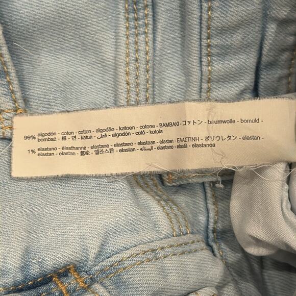ZARA Women's Mid Rise Skinny Jeans Distressed Light Wash Size 32 - Picture 9 of 9
